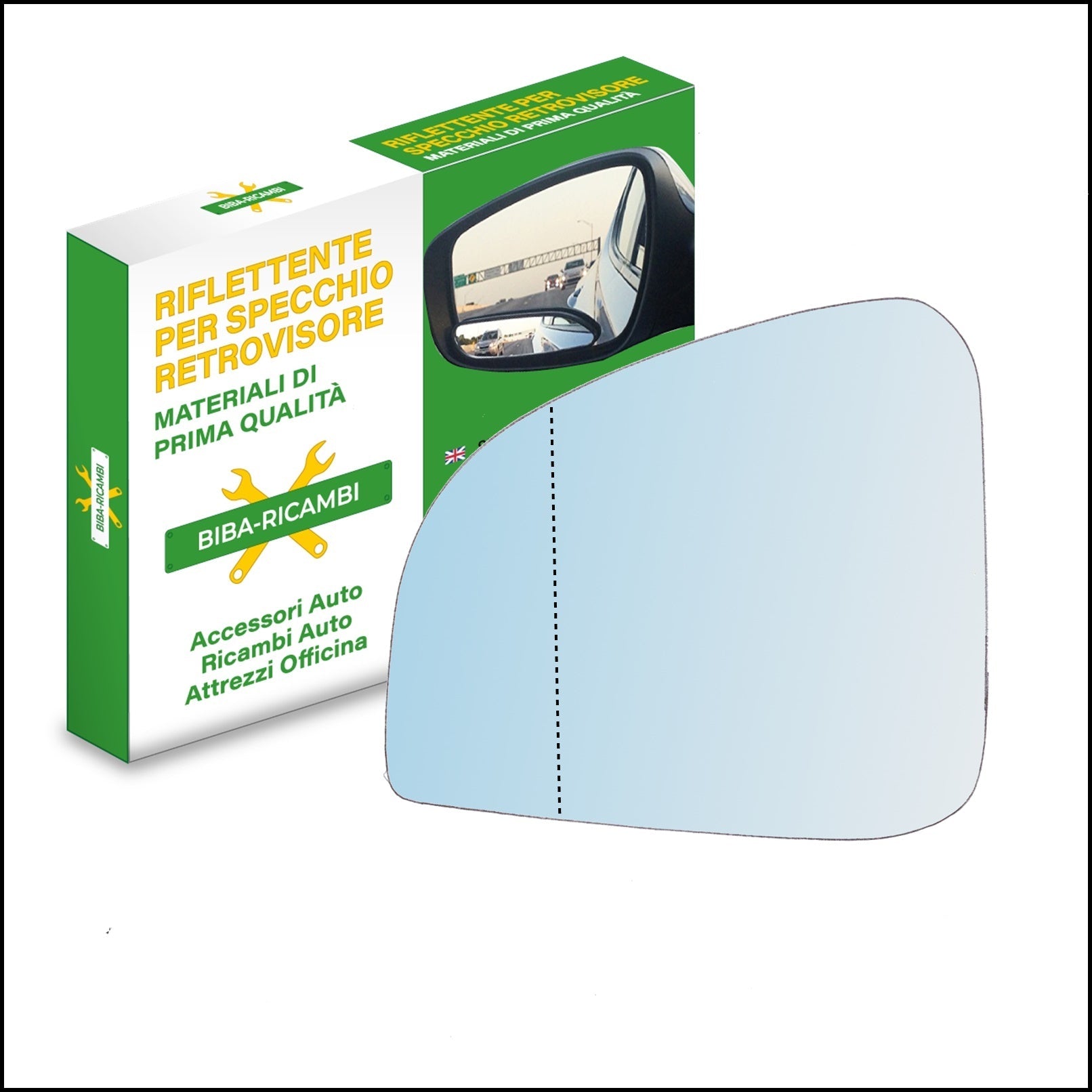 Vetro Specchio Retrovisore Asferico Lato-SX Per BMW RT 850-1100-1150 BIBA-RICAMBI