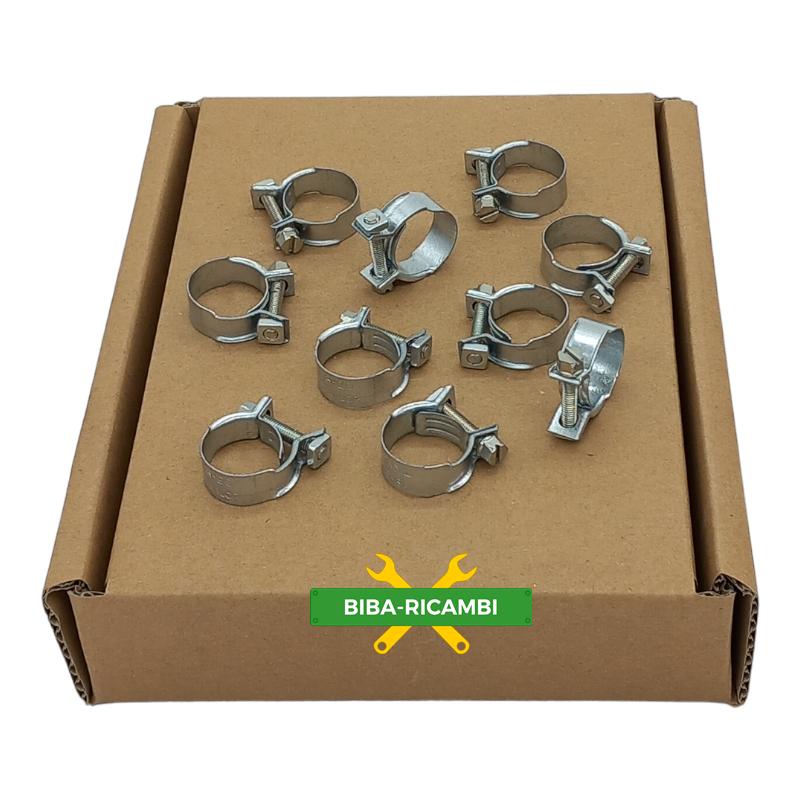Fascetta stringitubo a vite Acciaio (W1) Ø 9,5-10 | Banda 6mm (10pz) MIKALOR