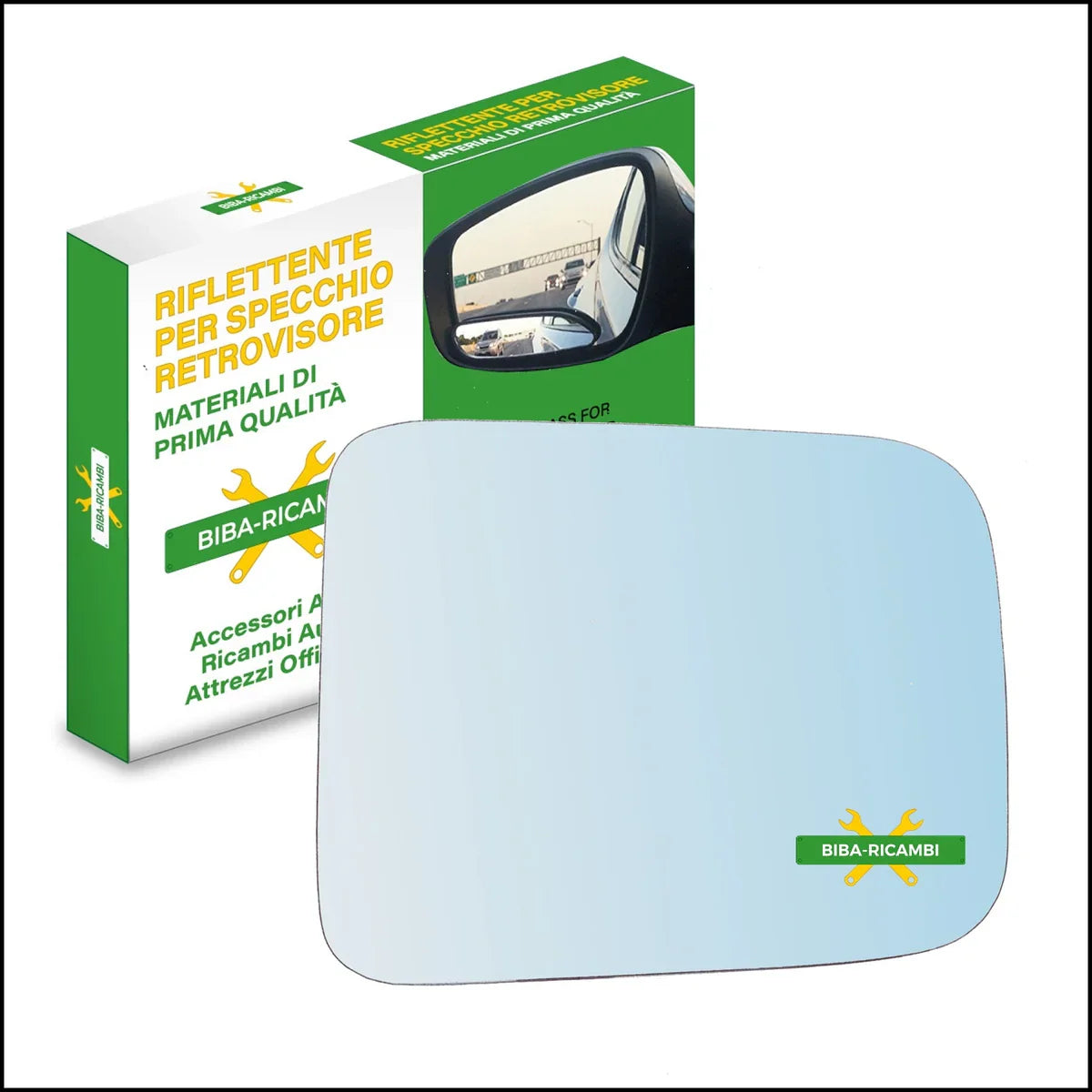 Vetro Specchio Retrovisore Lato DX Compatibile Per Nissan Navara 1999-2005 - BIBA-RICAMBI