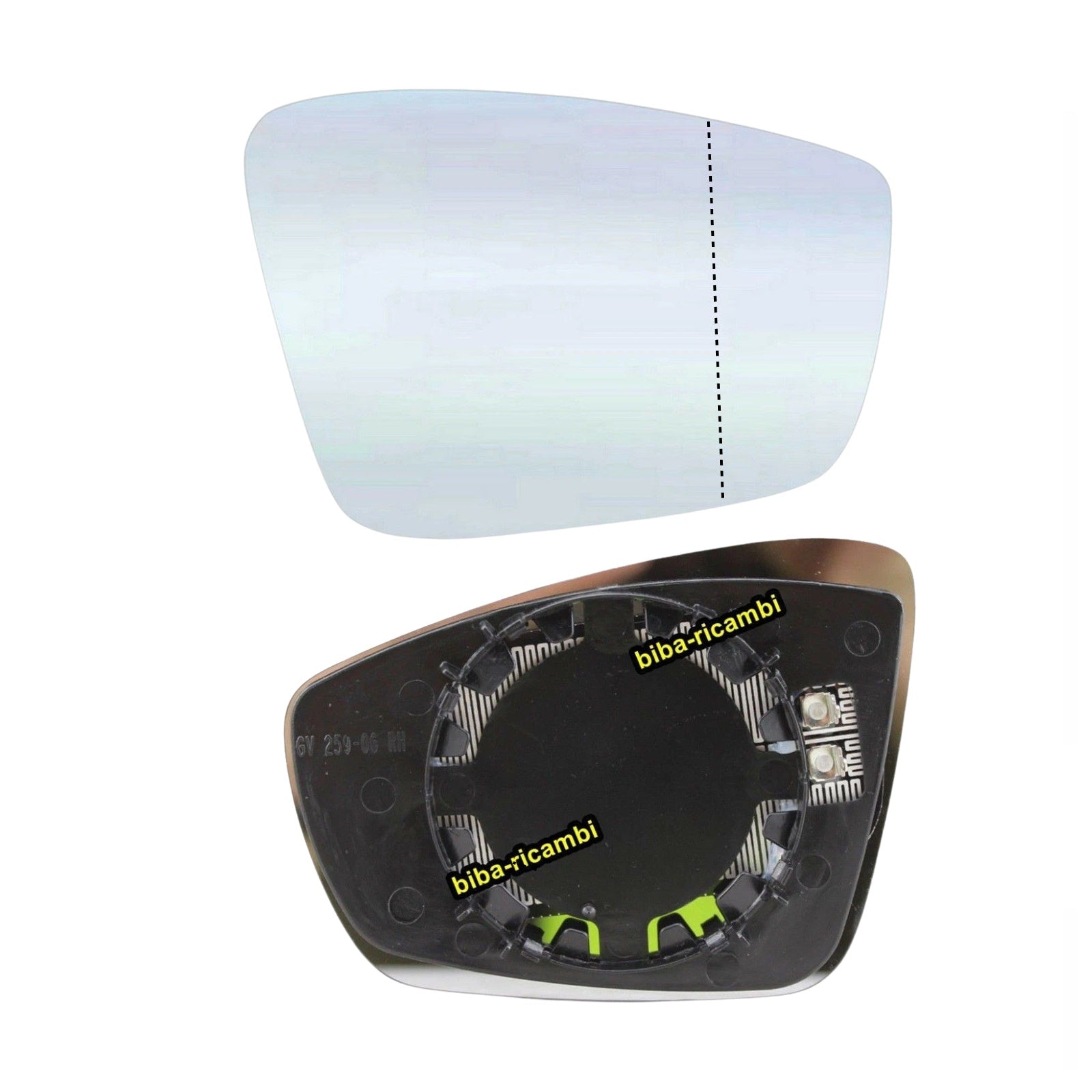 Specchietto Retrovisore ASFERICO Lato Passeggero Per Skoda Rapid (NH3) dal 2012>