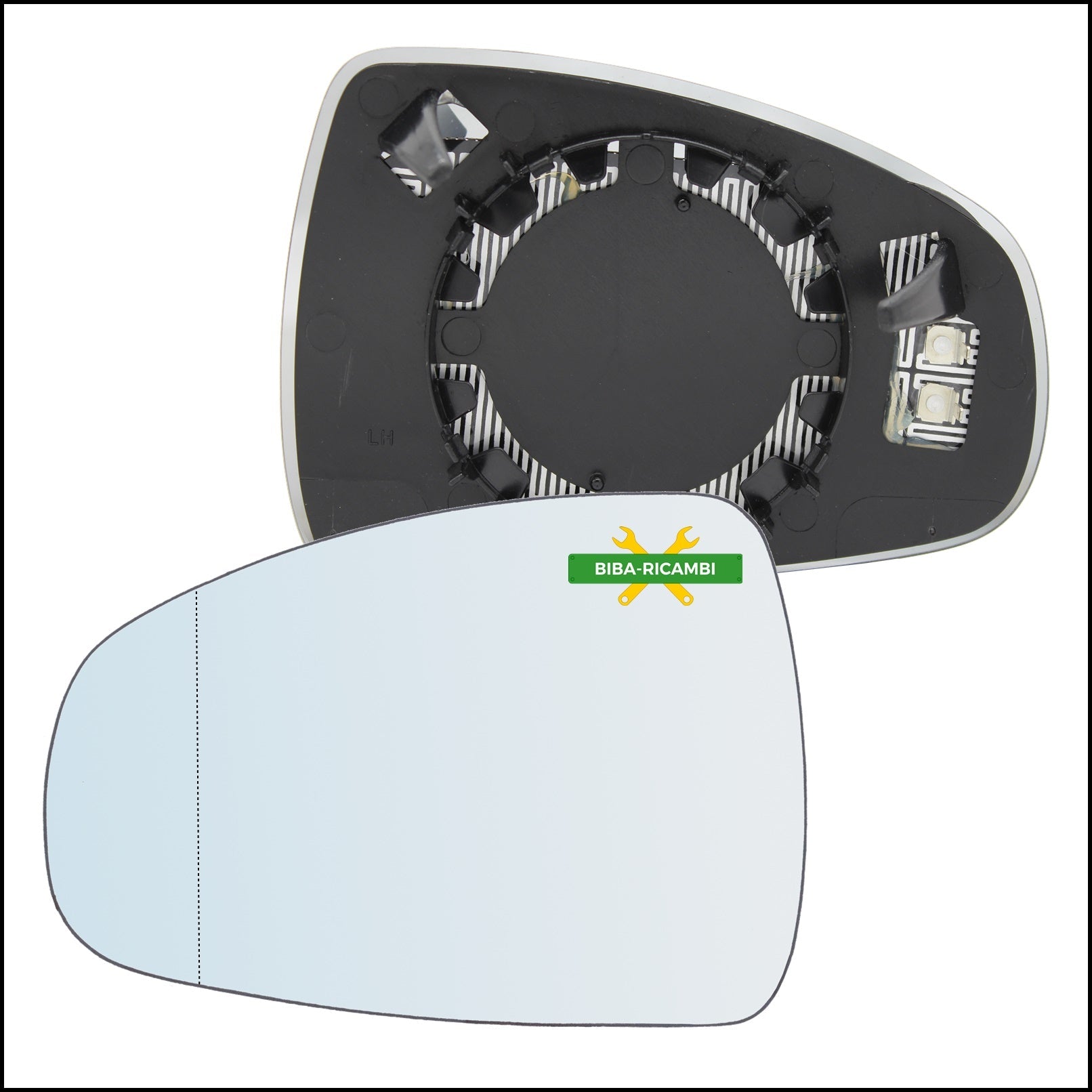 Piastra Retrovisore Asferica Termica Lato Sx-Guidatore Per Audi A1 (8X) dal 2010&gt; BIBA-RICAMBI