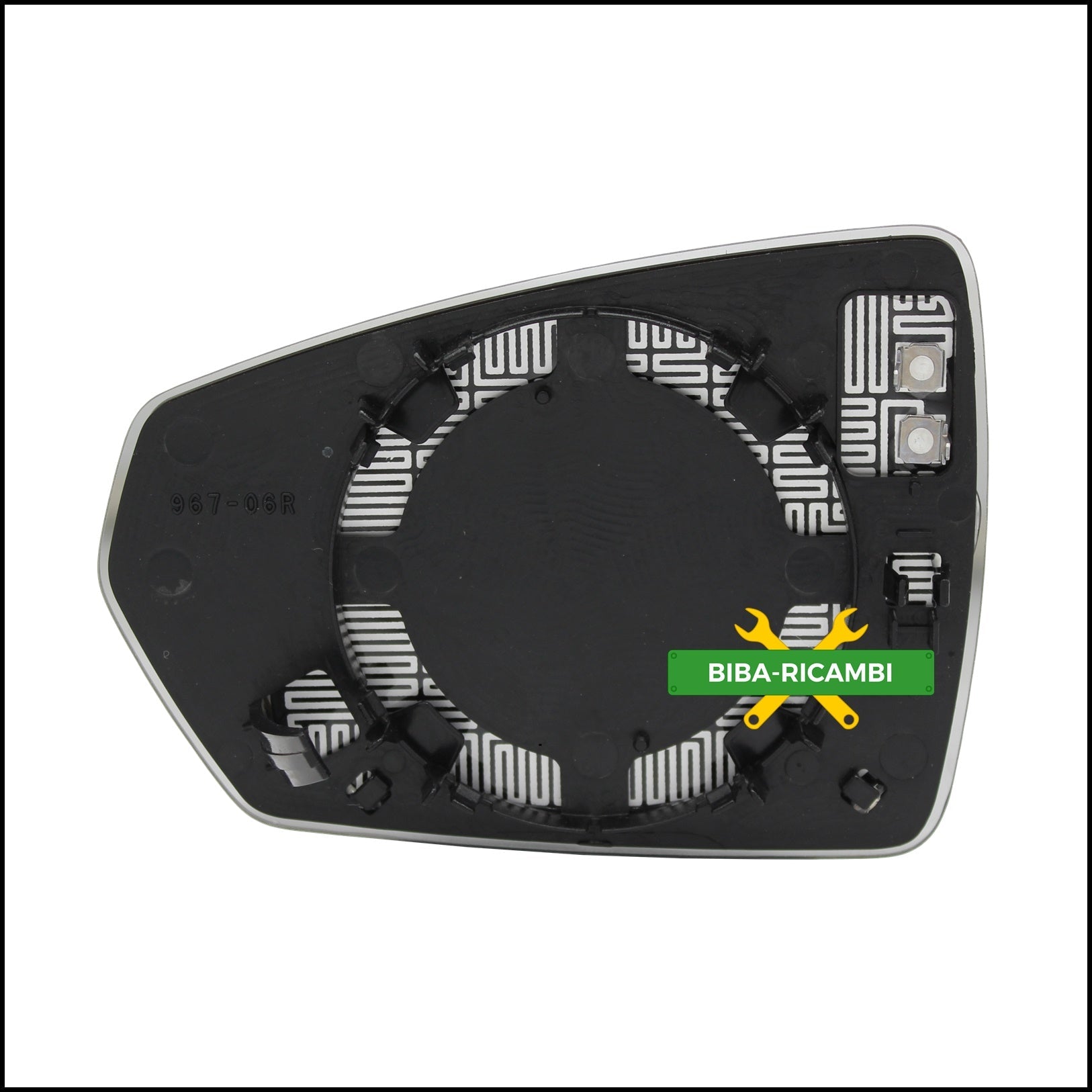Piastra Specchio Retrovisore Asferico Termico Lato Dx-Passeggero Per Vw POLO (AW1) dal 2017&gt; BIBA-RICAMBI