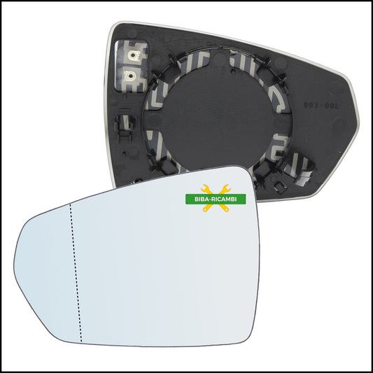 Piastra Specchio Retrovisore Asferico Termico Lato Sx-Guidatore Per Audi A1 II Sportback (GBA) dal 2018&gt; BIBA-RICAMBI