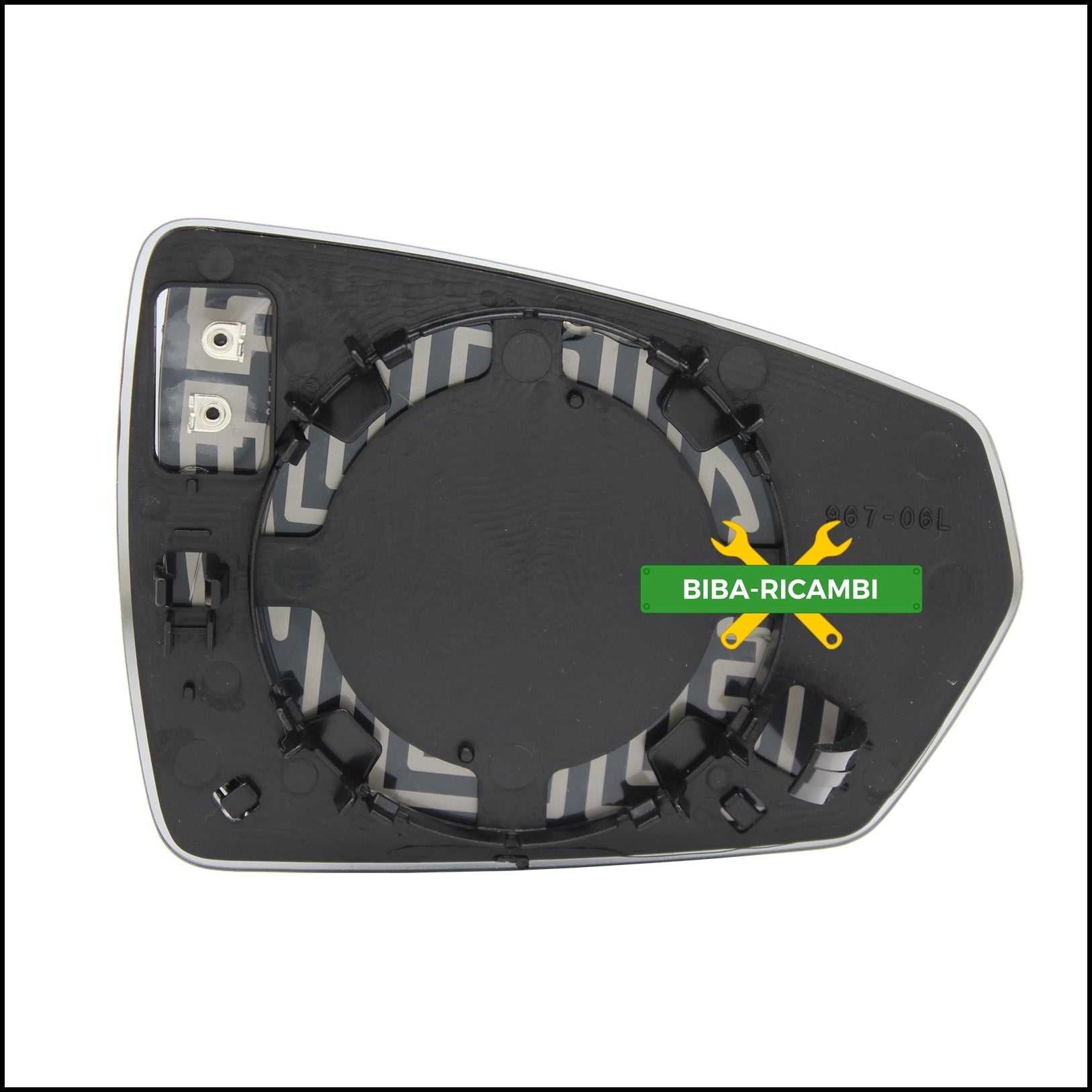Piastra Specchio Retrovisore Termico Lato Sx-Guidatore Per Audi A1 II Sportback (GBA) dal 2018> BIBA-RICAMBI