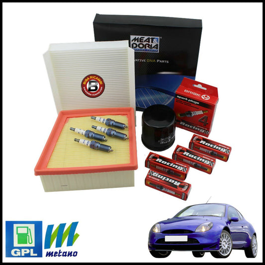 Kit Tagliando Filtri | Candele Per Ford Puma 1.400 GPL 66kw/90cv dal 1997&gt; BIBA-RICAMBI