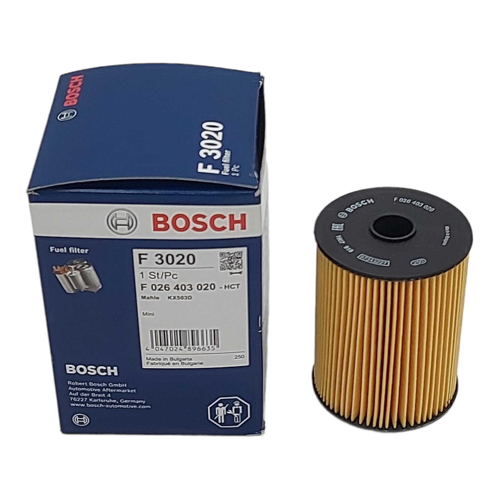 A. Filtro Carburante Benzina Marca Bosch F3020 | F 026 403 020 BIBA-RICAMBI