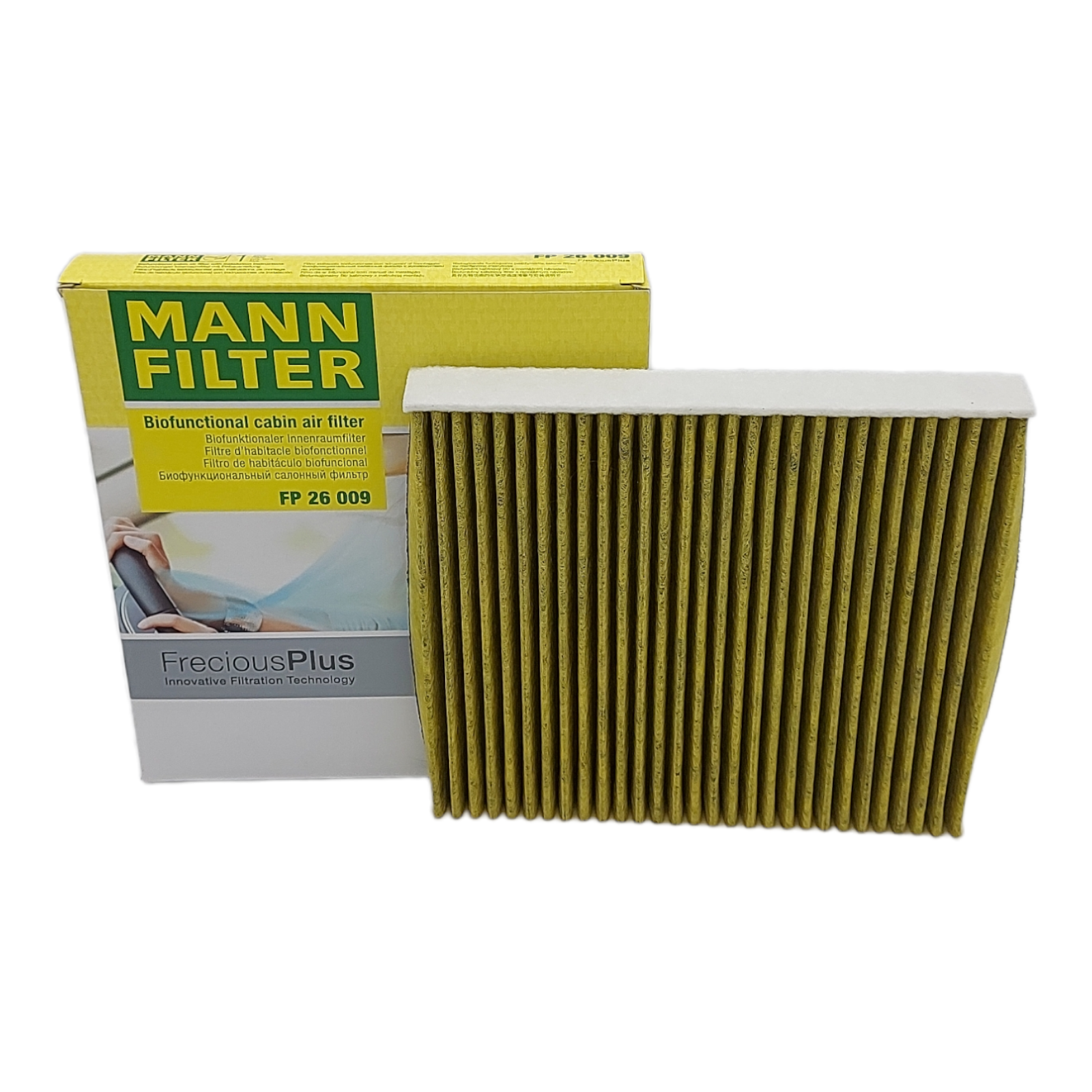 A. Filtro Abitacolo Carboni Attivi Antibatterico Disinfettante Marca Mann Filter art.FP26009 BIBA-RICAMBI