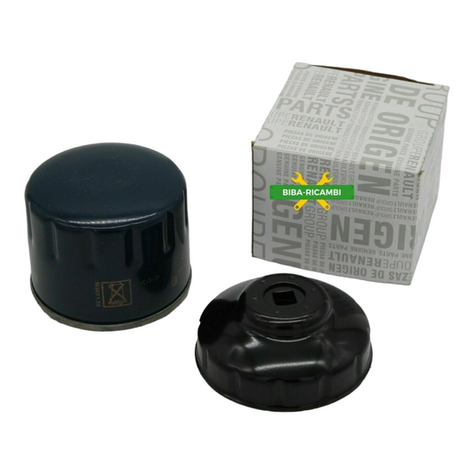 A. Filtro Olio Originale Renault Chiave A Tazza Specifica BIBA-RICAMBI