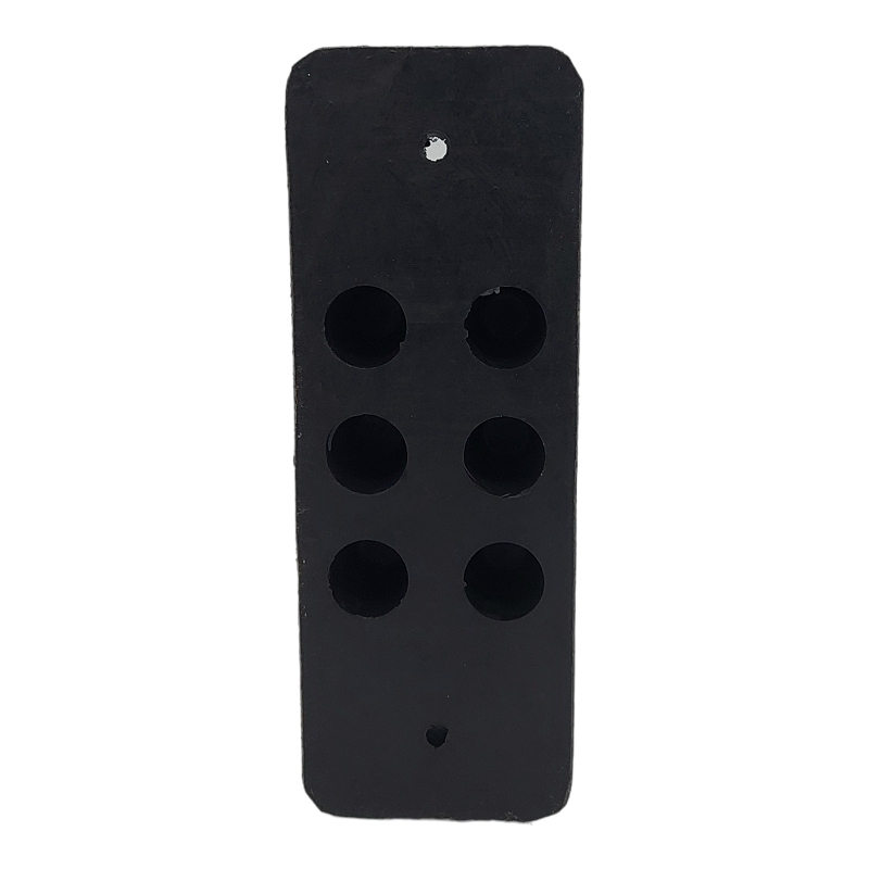 Tampone Battisponda Paracolpi In Gomma Misure 400x150x80 | 2 Fori BIBA-RICAMBI