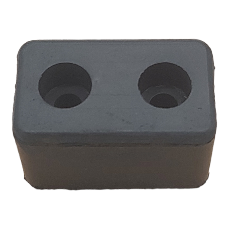 Tampone Battisponda Paracolpi In Gomma Piatto 50x30x30 | 2 Fori BIBA-RICAMBI
