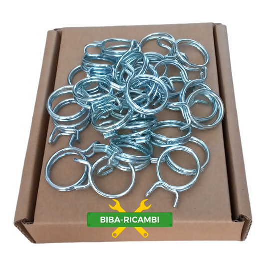 Kit 25 Fascette Bifilari a molla | Diametro Ø 10.4-11 mm BIBA-RICAMBI