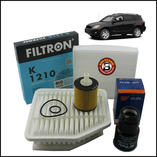 Kit Tagliando Filtri Per Toyota RAV 4 2.200 D 110kw/150cv dal 2006&gt; BIBA-RICAMBI