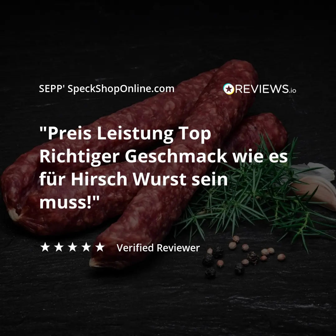 SEPP' Kaminwurzen mit Hirsch (3 Stk.) - BIBA-RICAMBI