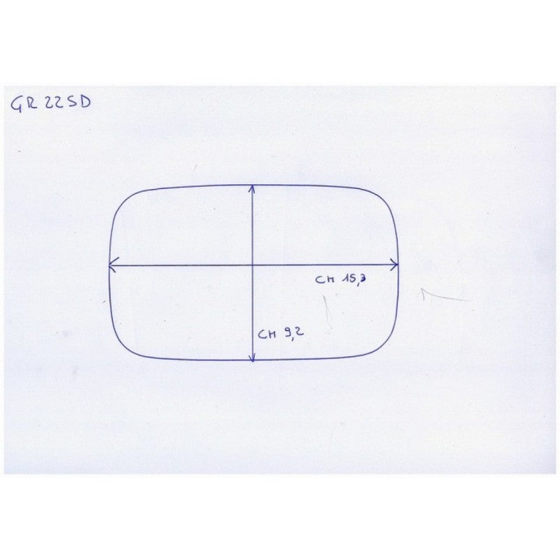 Vetro Specchietto Esterno Lato DX Compatibile Con Alfa Romeo 33 dal 1986 al 1996 BIBA-RICAMBI