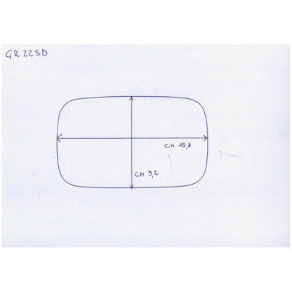 Vetro Specchietto Esterno Lato DX Compatibile Con Alfa Romeo 33 dal 1986 al 1996 BIBA-RICAMBI