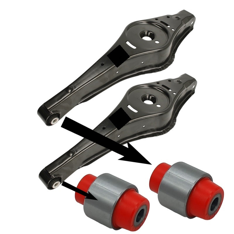 N°2 Silent Block Rinforzati 80 ShA Per Volkswagen Beetle Cabrio (5C7) dal 2011> BIBA-RICAMBI