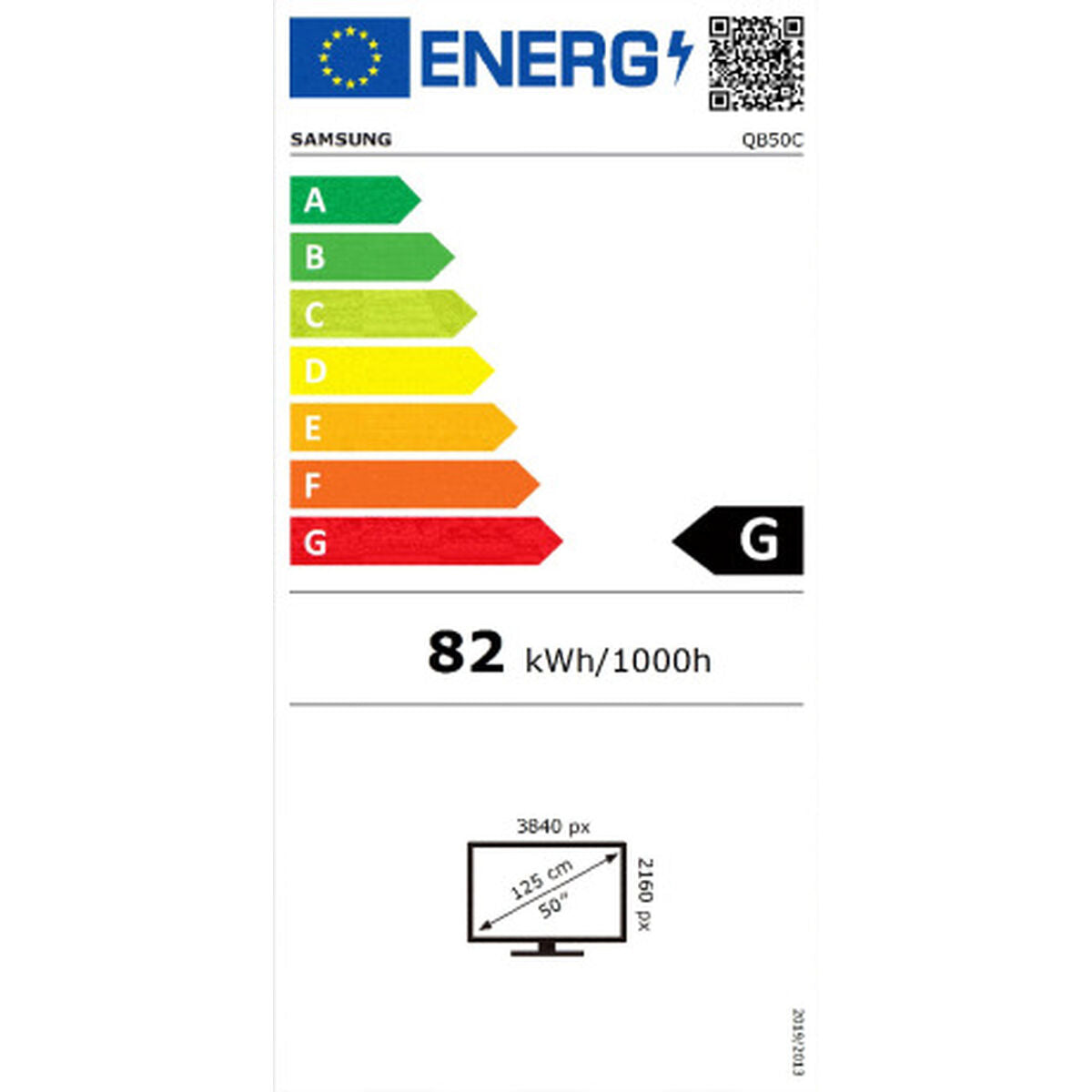 Monitor Videowall Samsung QB50C 4K Ultra HD 50" - BIBA-RICAMBI
