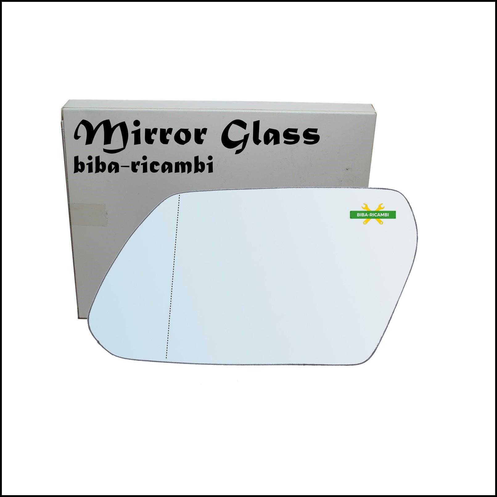 Vetro Specchio Retrovisore Cromato Asferico Lato Sx-Guidatore Per Ford Mondeo III solo dal 2000-2004 BIBA-RICAMBI