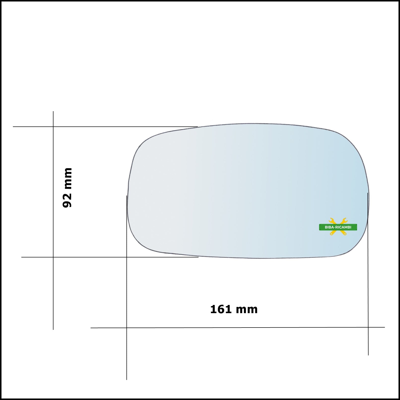 Vetro Specchio Retrovisore Cromato Lato Dx-Passeggero Per Nissan Micra II (K11) solo dal 1992-2003 BIBA-RICAMBI