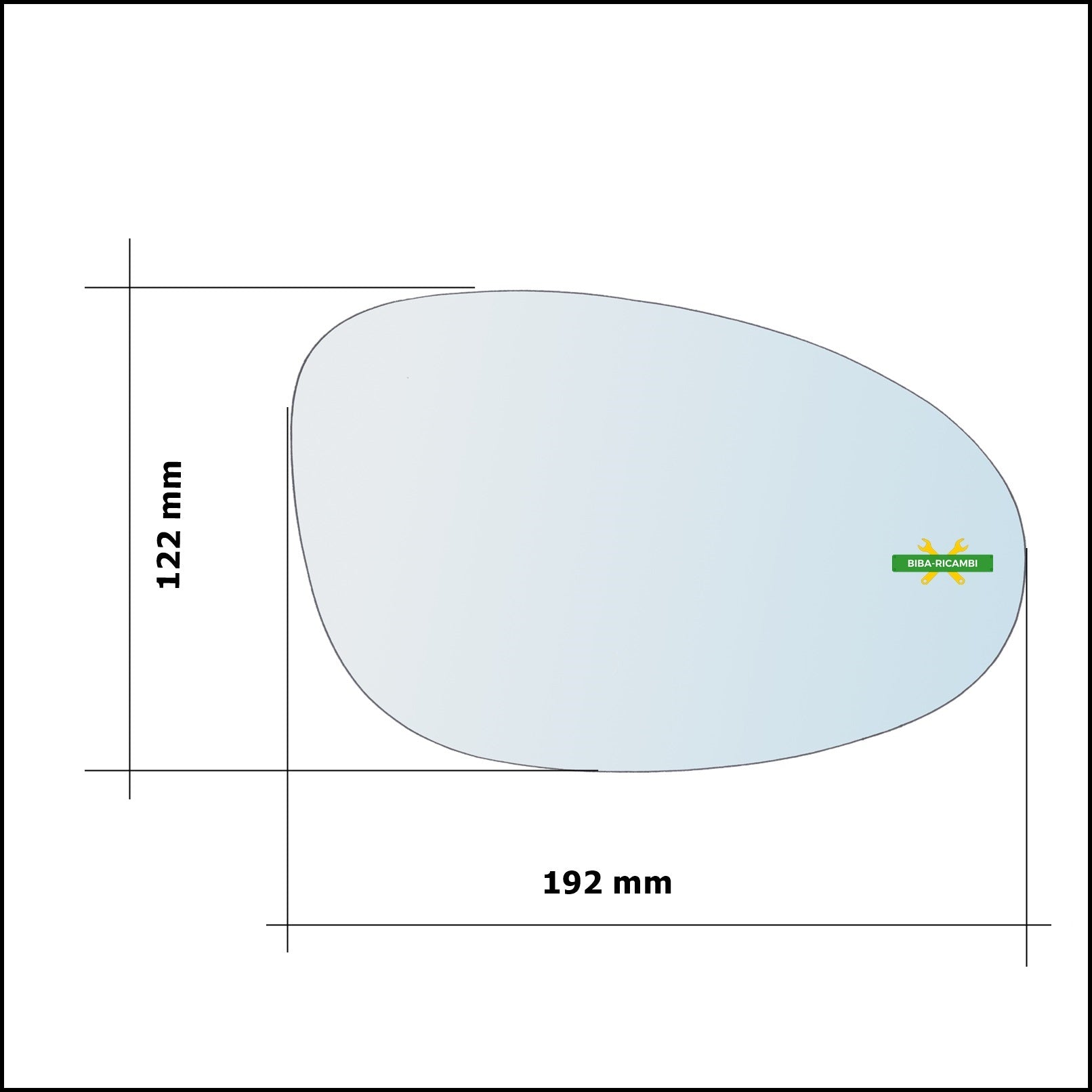 Vetro Specchio Retrovisore Cromato Lato Dx-Passeggero Per Renault Espace III (JE0) dal 1996-2002 BIBA-RICAMBI