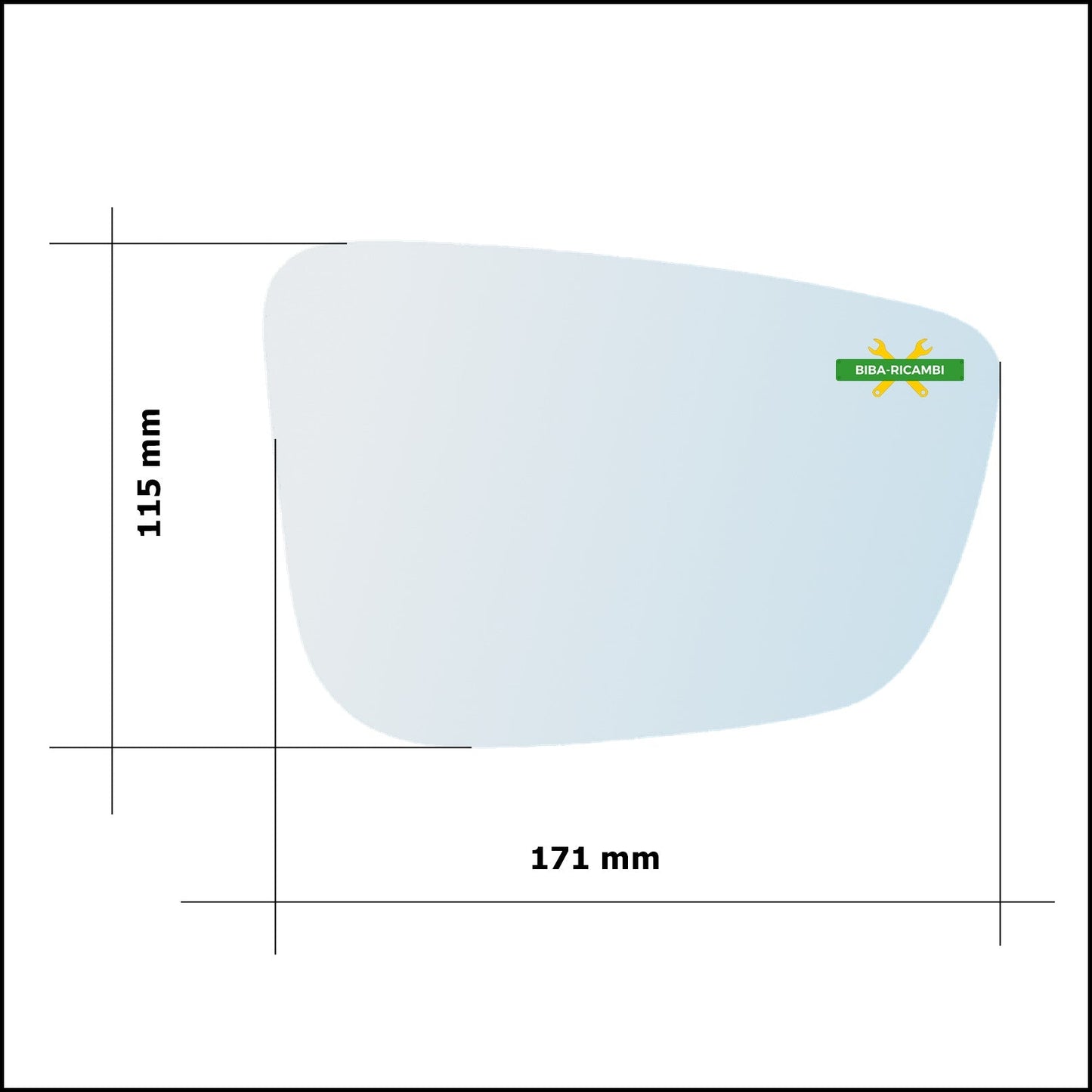 Vetro Specchio Retrovisore Lato Dx-Passeggero Per Bmw Serie 7 (G11) dal 2014&gt; BIBA-RICAMBI