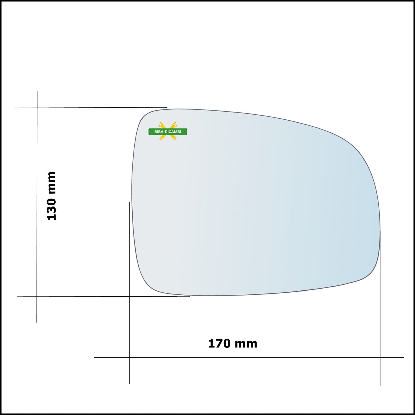 Vetro Specchio Retrovisore Lato Dx-Passeggero Per Nissan Note I (E11) dal 2005-2012 BIBA-RICAMBI