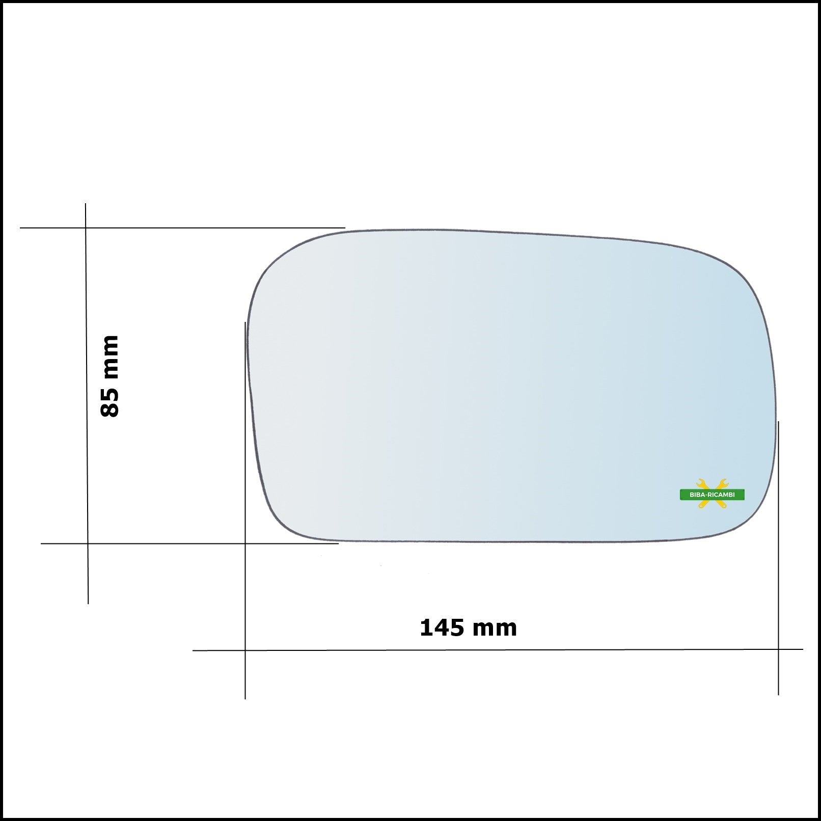 Vetro Specchio Retrovisore Lato Sx-Guidatore Per Nissan Sunny III (N14) dal 1990-1996 BIBA-RICAMBI
