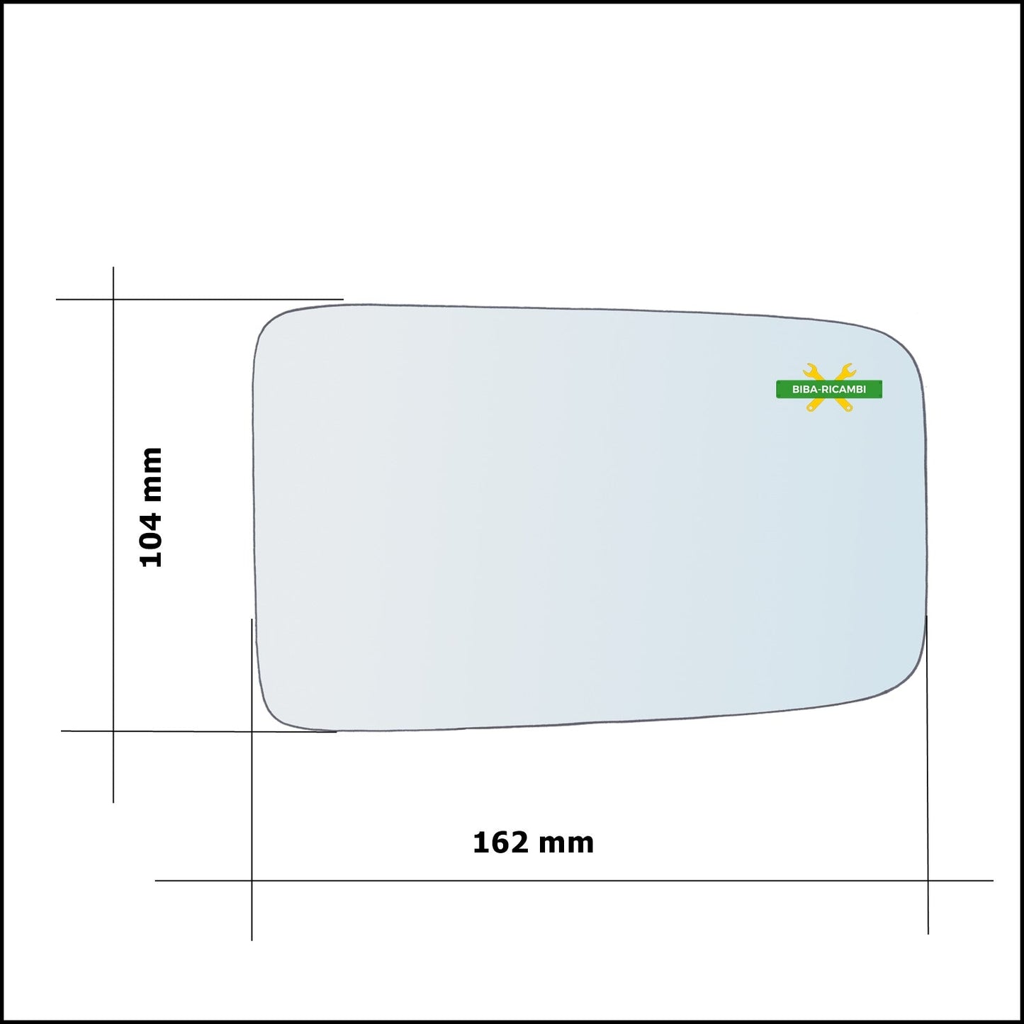 Vetro Specchio Retrovisore Lato Dx-Passeggero Per Citroen BX (XB) dal 1986-1989 BIBA-RICAMBI