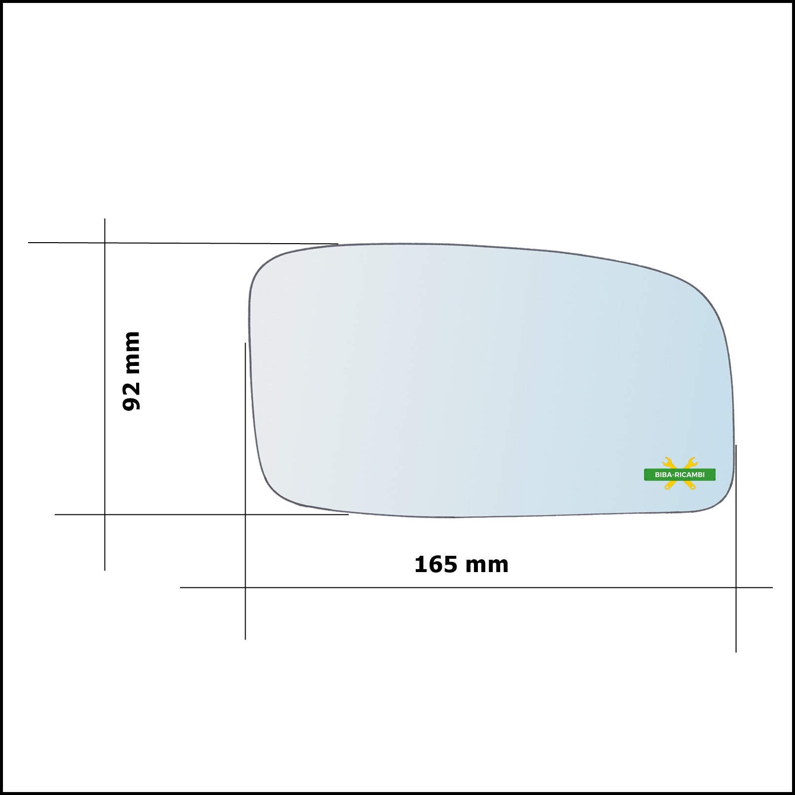 Vetro Specchio Retrovisore Asferico Lato Sx-Guidatore Per Peugeot 106 I (1A) dal 1991-1996 BIBA-RICAMBI
