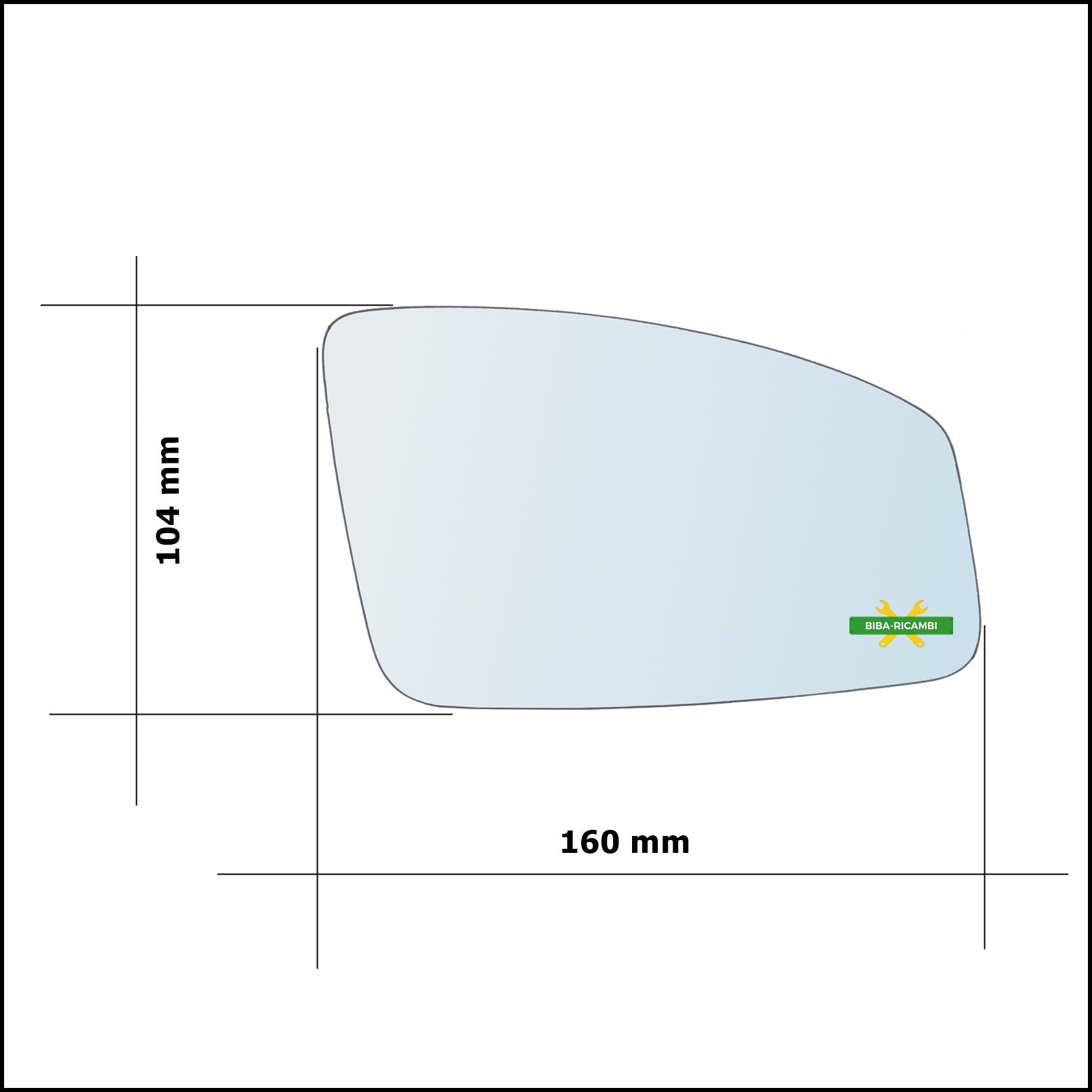 Vetro Specchio Retrovisore Asferico Lato Sx-Guidatore Per Renault Espace IV (JK0/1) dal 2002> BIBA-RICAMBI