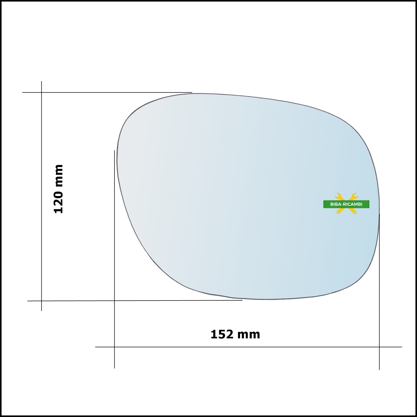 Vetro Specchio Retrovisore Asferico Lato Dx-Passeggero Per Toyota Rav 4 dal 1994-2000 BIBA-RICAMBI