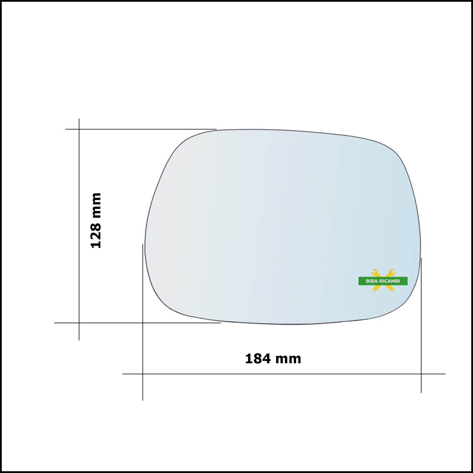 Vetro Specchio Retrovisore Asferico Lato Sx-Guidatore Per Toyota Rav 4 II (A2) dal 2000-2005 BIBA-RICAMBI