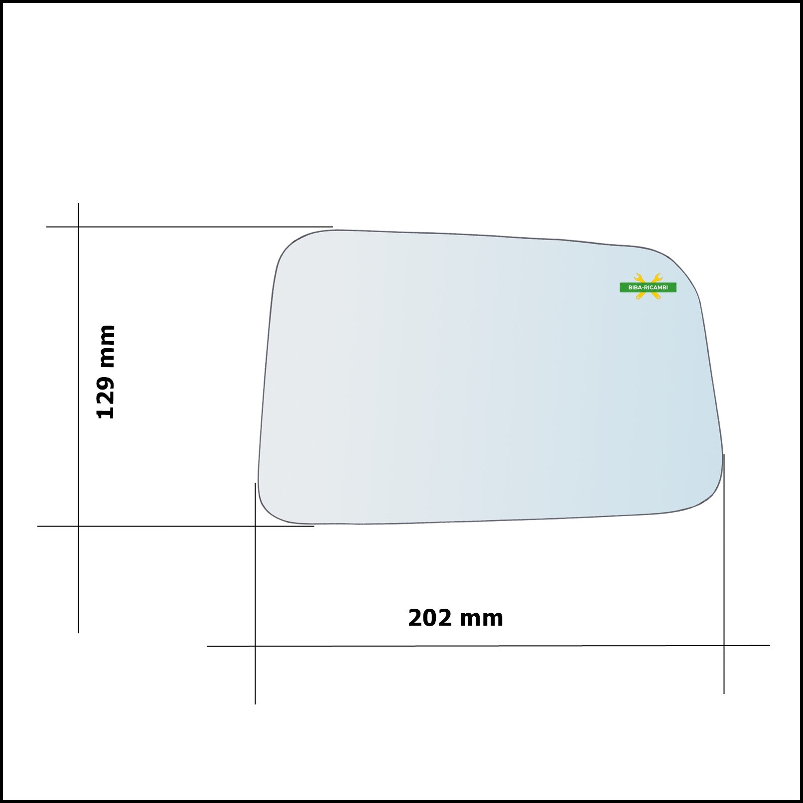 Vetro Specchio Retrovisore Asferico Lato Dx-Passeggero Per Ford Edge dal 2009-2012 BIBA-RICAMBI