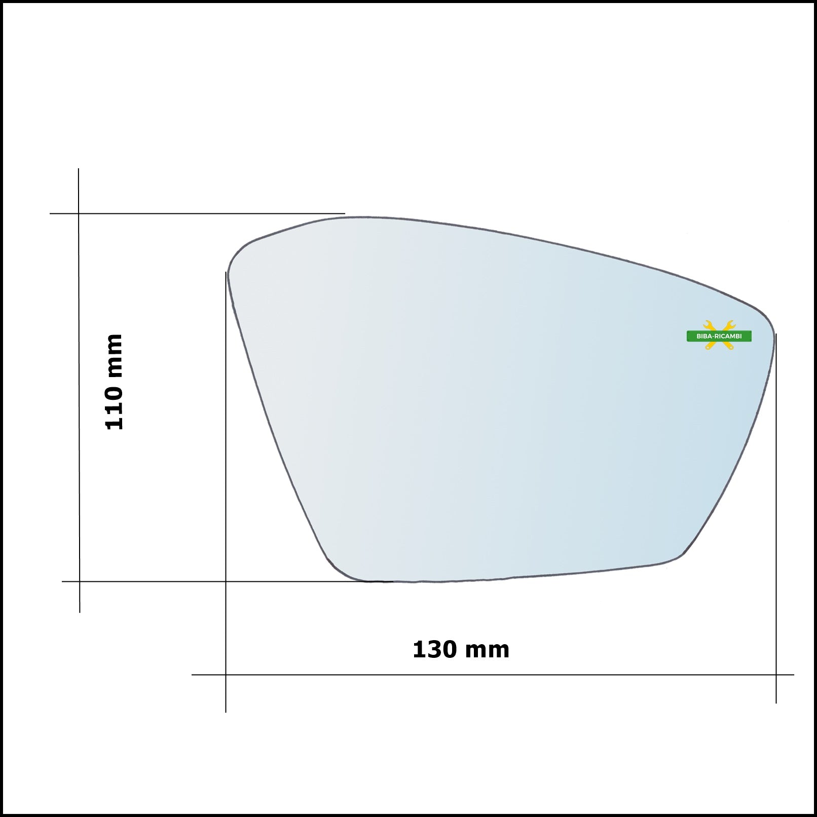 Vetro Specchio Retrovisore Asferico Lato Dx-Passeggero Per Skoda Superb III (3V) dal 2015> BIBA-RICAMBI