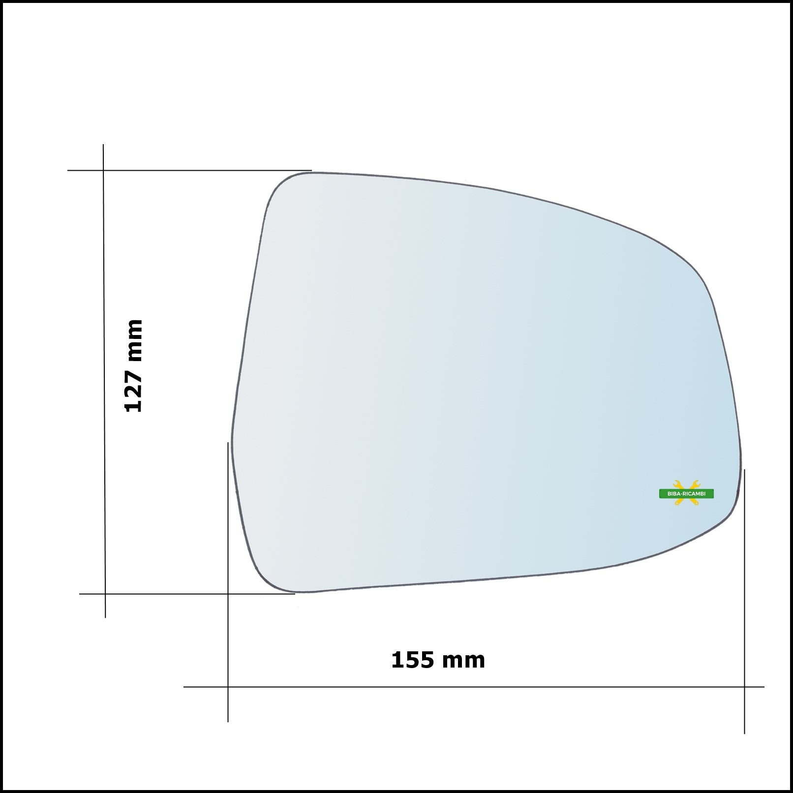 Vetro Specchio Retrovisore Lato Dx-Passeggero Per Ford Focus II (DA) solo dal 2007-2013 BIBA-RICAMBI
