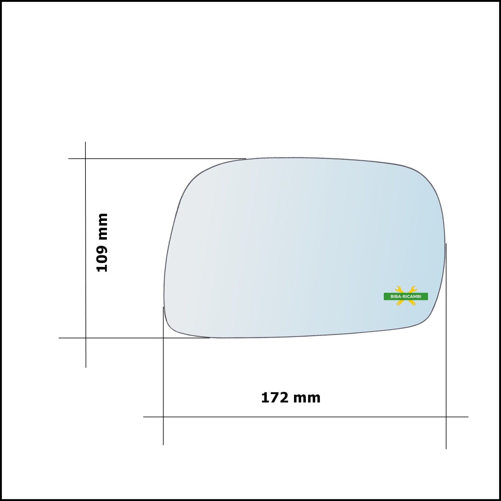 Vetro Specchio Retrovisore Lato Sx-Guidatore Per Suzuki Ignis I (FH) dal 2000-2005 BIBA-RICAMBI