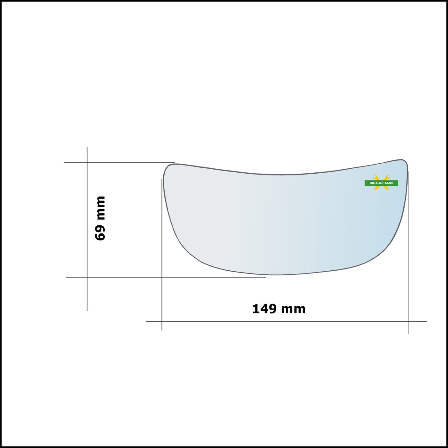 Specchietto Retrovisore Inferiore Lato Dx-Passeggero Per Renault Trafic II (JL) dal 2001&gt; BIBA-RICAMBI