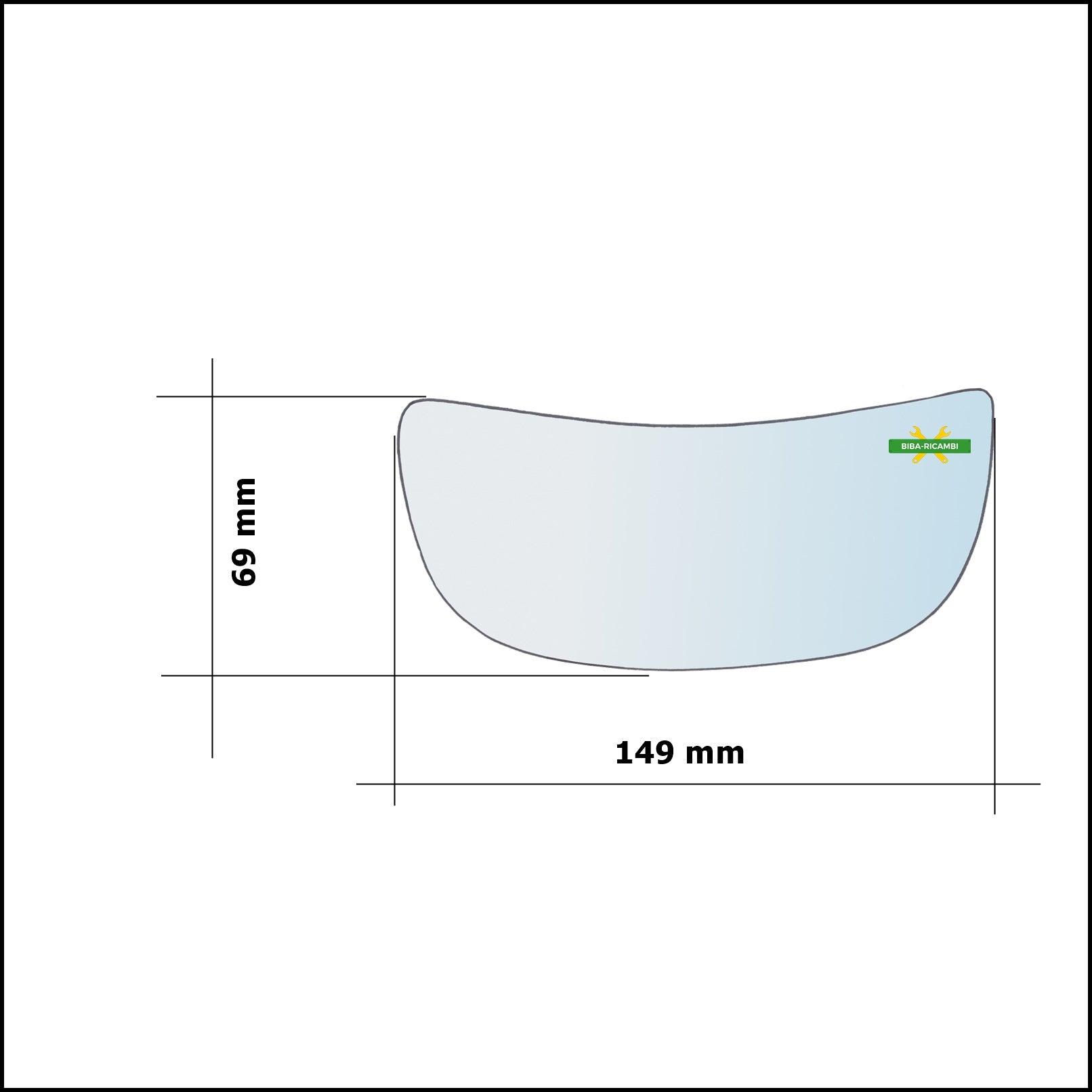 Specchietto Retrovisore Inferiore Lato Dx-Passeggero Per Renault Trafic II (JL) dal 2001&gt; BIBA-RICAMBI