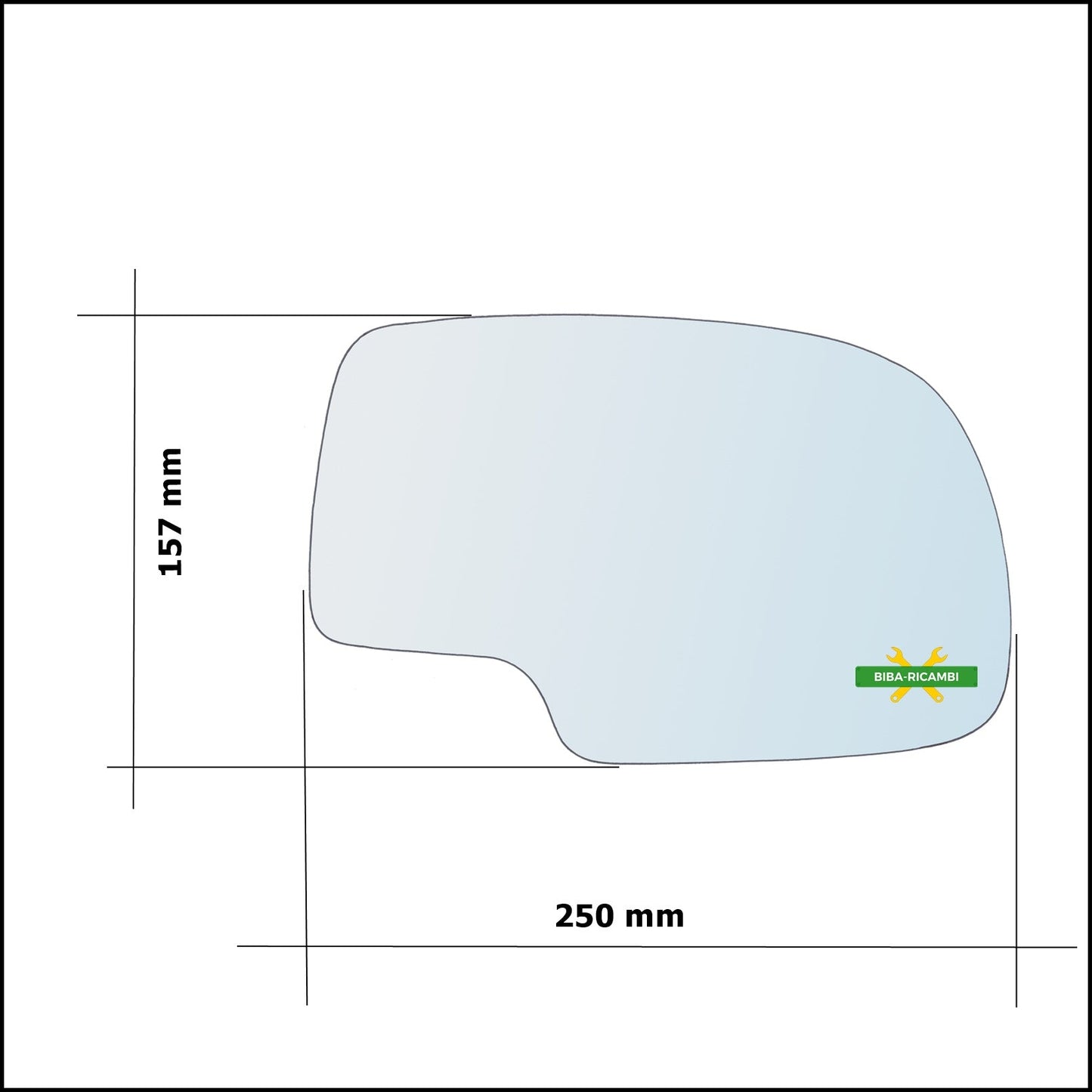 Vetro Specchio Retrovisore Lato Dx-Passeggero Per Chevrolet Tahoe Silverado BIBA-RICAMBI