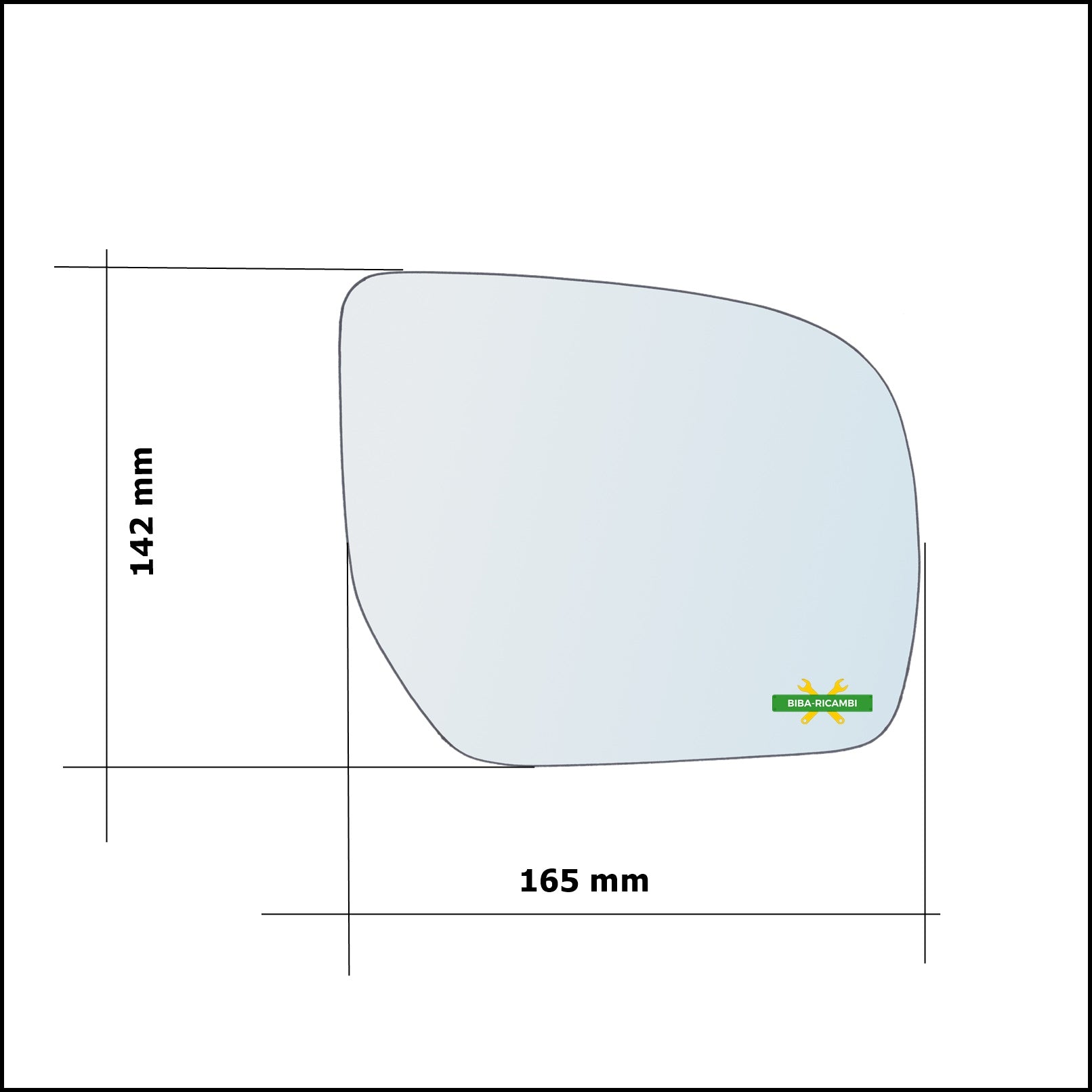 Vetro Specchio Retrovisore Asferico Lato Sx-Guidatore Per Subaru Impreza (GR, GH, G3) dal 2008-2011 BIBA-RICAMBI