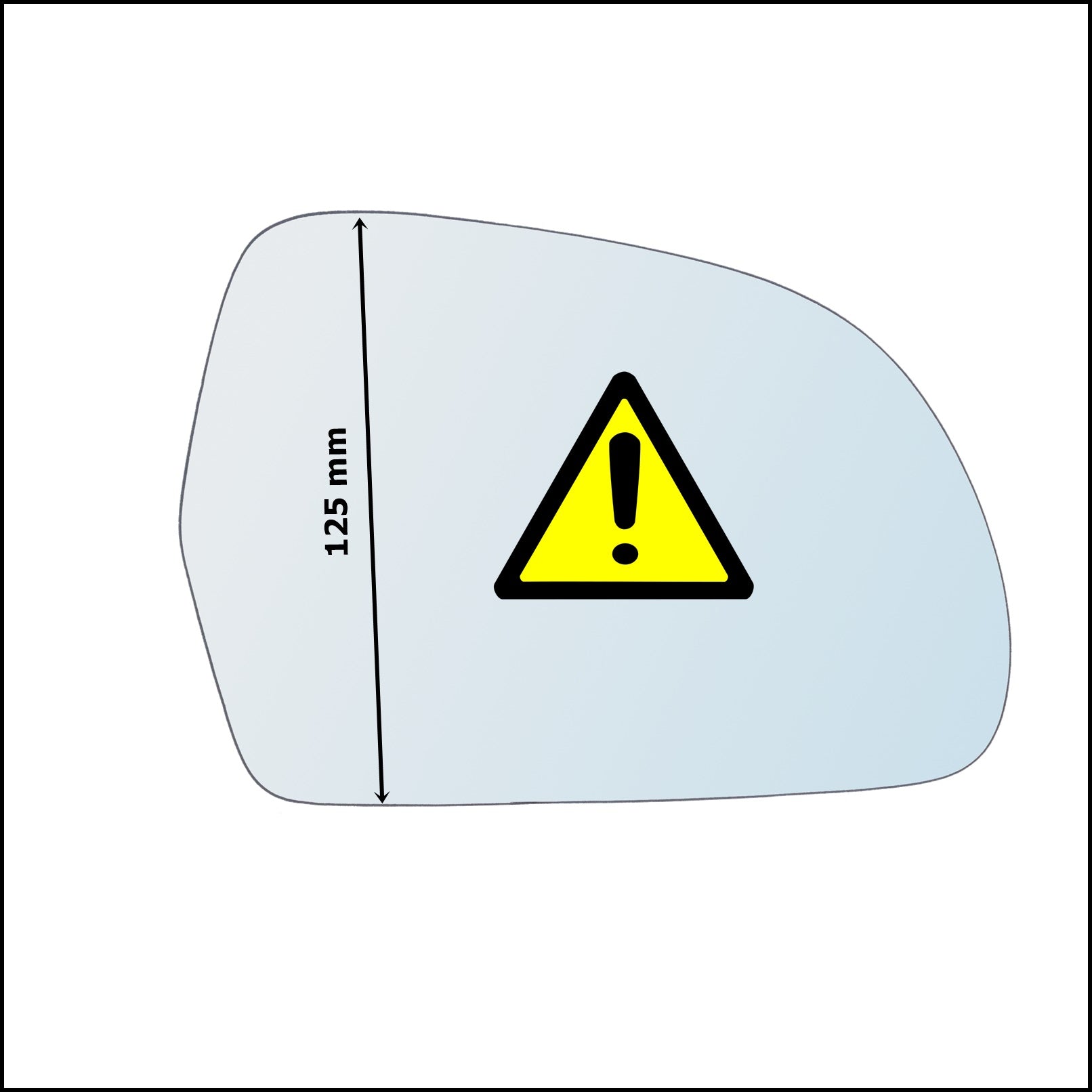 Piastra Retrovisore Asferica Termica Lato Dx-Passeggero Per Audi Q3 I (8UB) dal 2011-2018 BIBA-RICAMBI