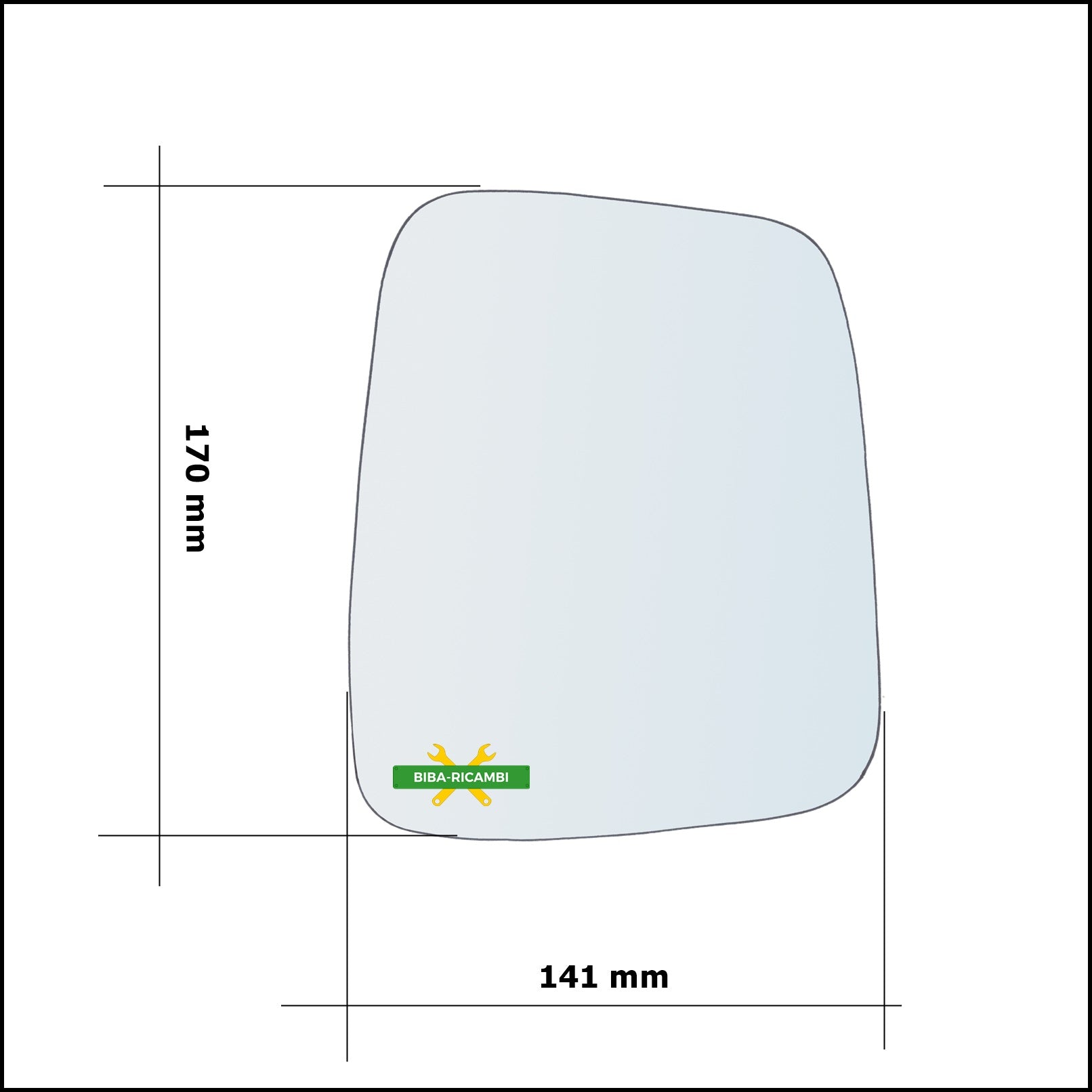 Vetro Specchio Retrovisore Asferico Lato Dx-Passeggero Per Suzuki Wagon R (MC) dal 1997-2000 BIBA-RICAMBI