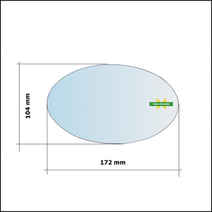 V. Piastra Retrovisore Termica Lato Sx-Guidatore Per Mini Cooper (R50,R52,R53) dal 2001-2007 BIBA-RICAMBI