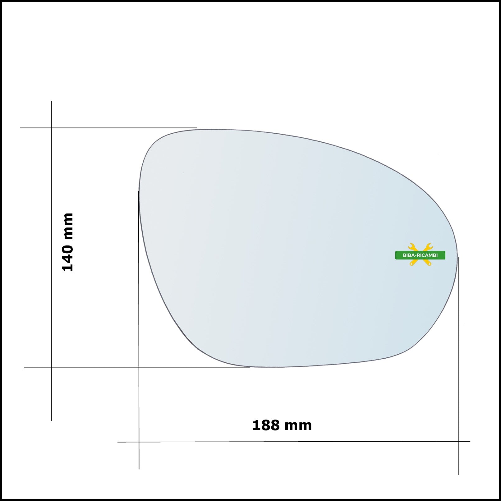 Piastra Retrovisore Lato Sx-Guidatore Per Nissan Cube (Z12) solo dal 2008-2013 BIBA-RICAMBI