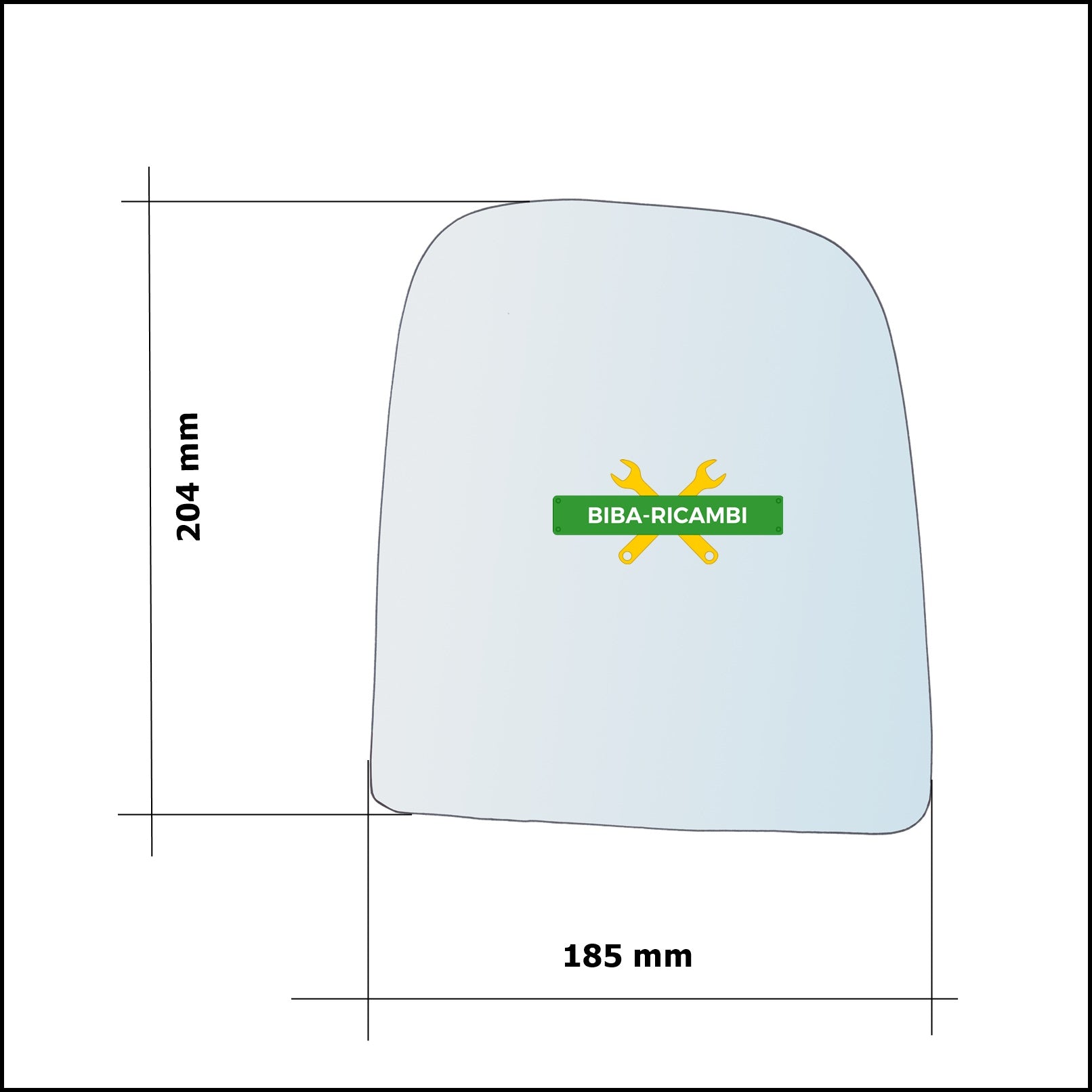 Vetro Specchio Retrovisore Superiore Lato Sx-Guidatore Per Iveco Daily IV dal 2006-2012 BIBA-RICAMBI
