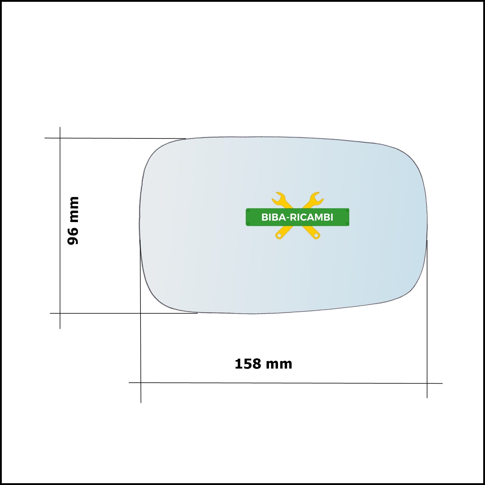 V. Piastra Retrovisore Lato Dx-Passeggero Per Renault Megane II dal 2002-2008 BIBA-RICAMBI
