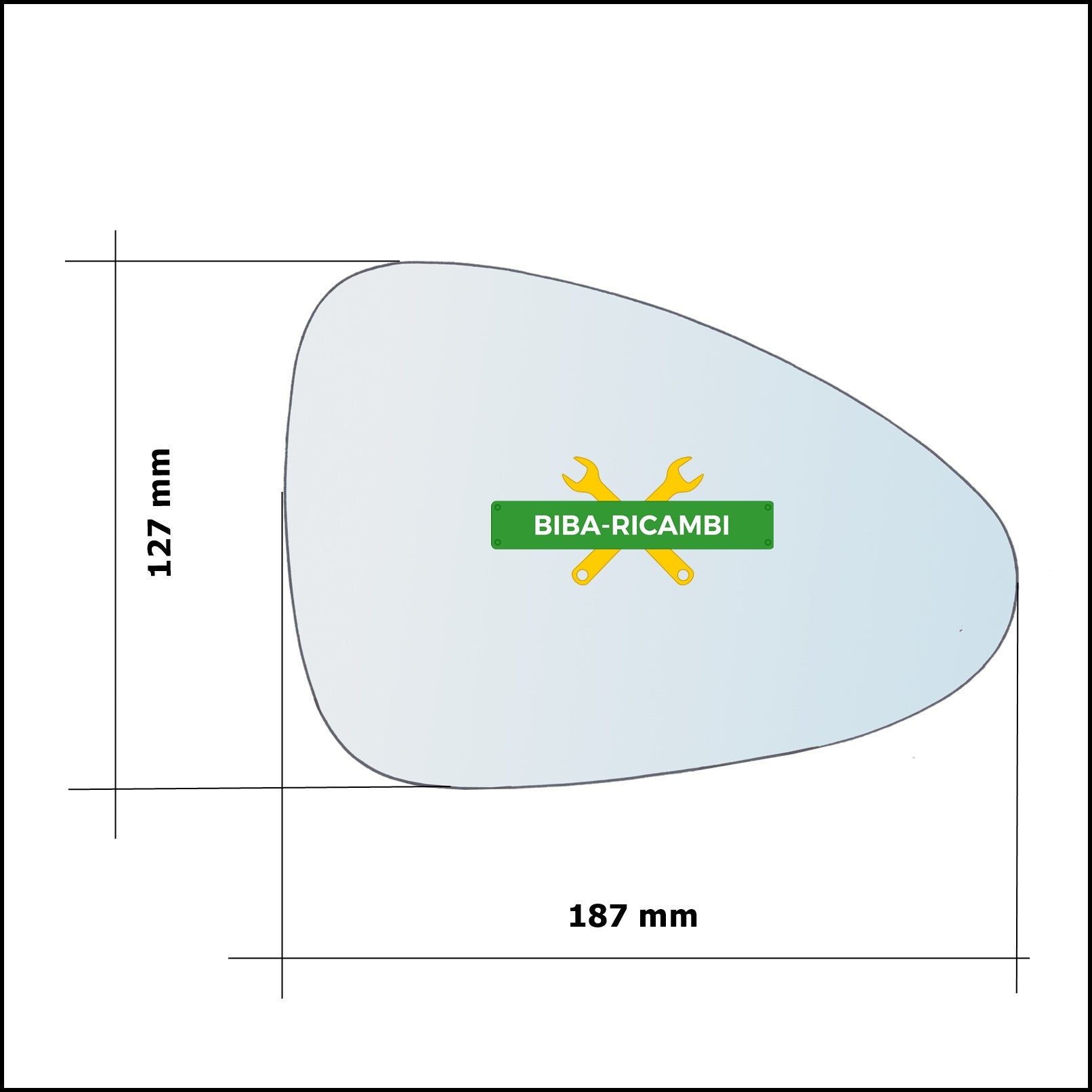 Vetro Specchio Retrovisore Lato Dx-Passeggero Per Porsche Panamera I (970) dal 2009> BIBA-RICAMBI