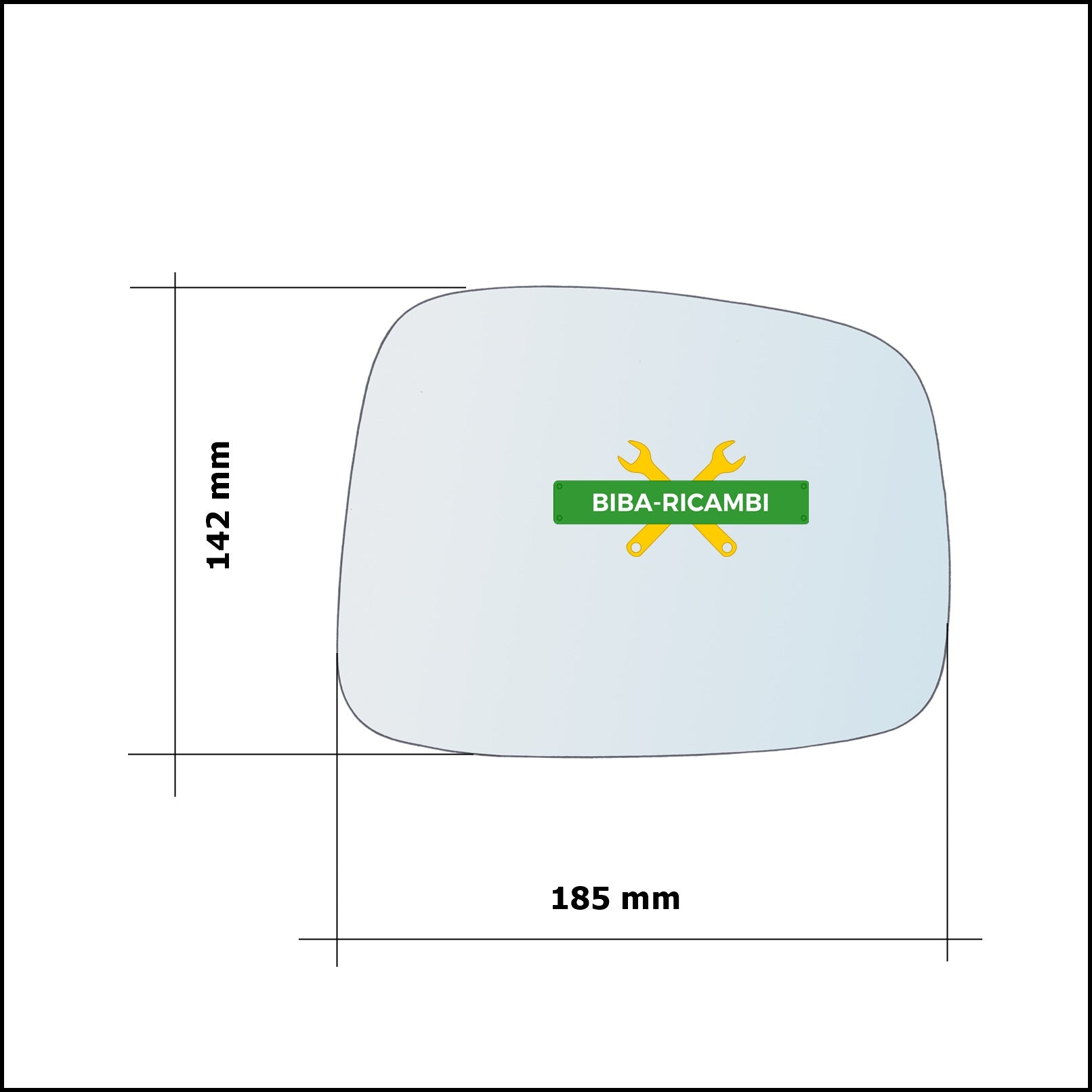 Vetro Specchio Retrovisore Asferico Lato Dx-Passeggero Per Opel Frontera B (U99) dal 1998-2004 BIBA-RICAMBI