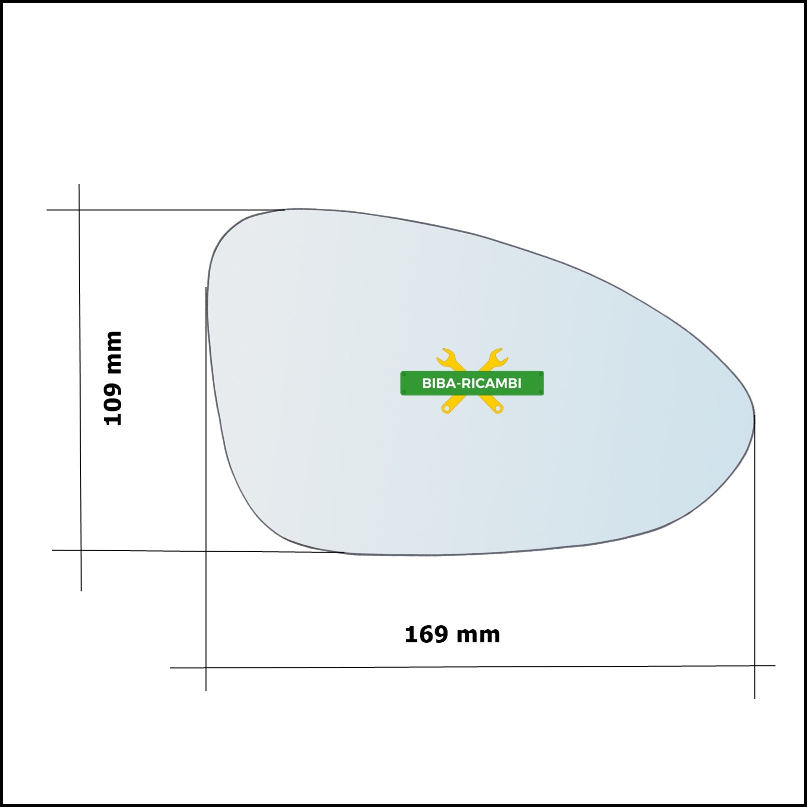 Piastra Retrovisore Termica Lato Dx-Passeggero Per Porsche Panamera II (971) dal 2016&gt; BIBA-RICAMBI