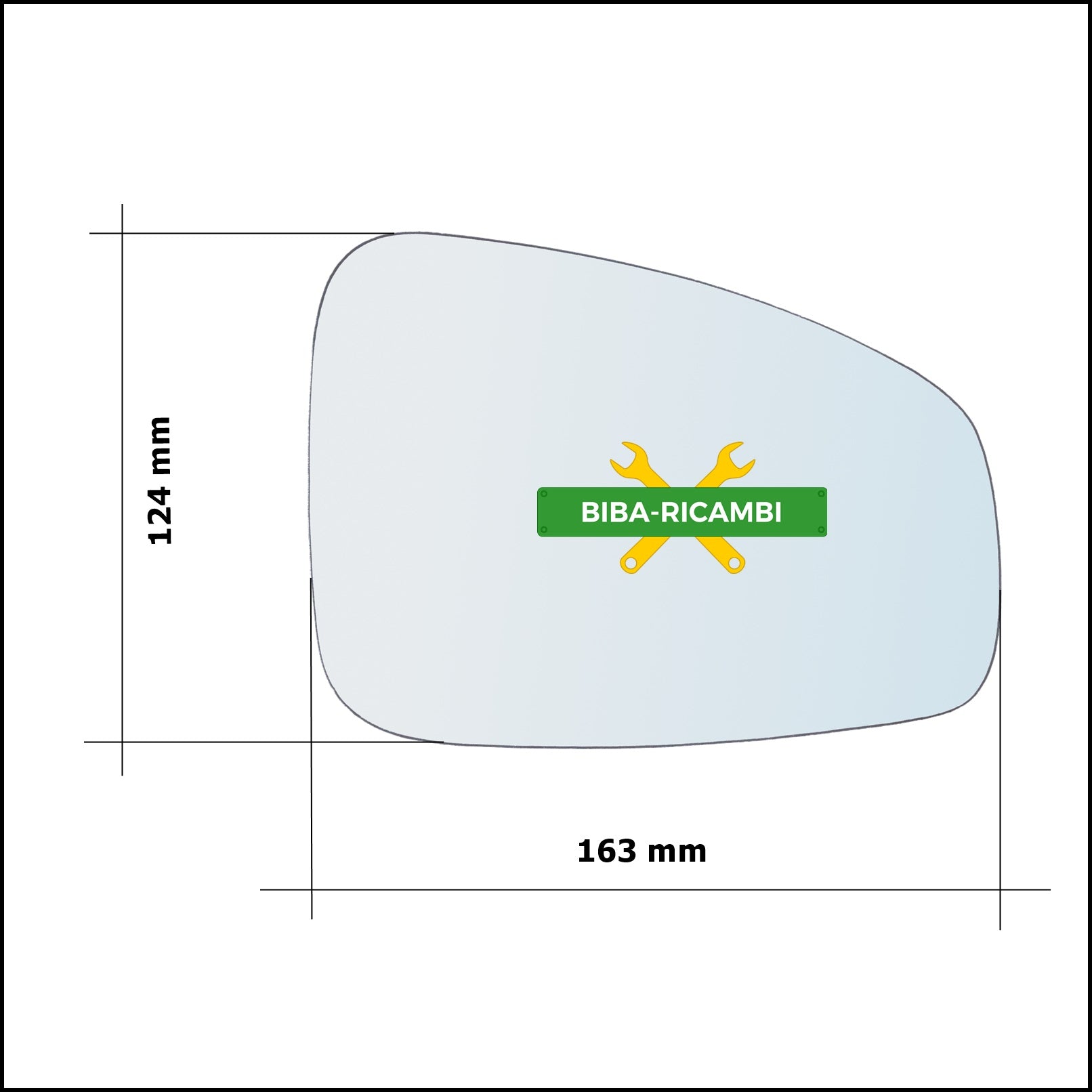 Vetro Specchio Retrovisore Asferico Lato Dx-Passeggero Per Renault Megane III dal 2008-2015 BIBA-RICAMBI